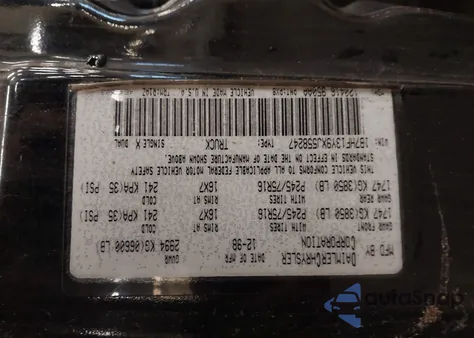 1999 Dodge Ram 1500 St from USA, damaged, VIN 1B7HF13Y9XJ558247